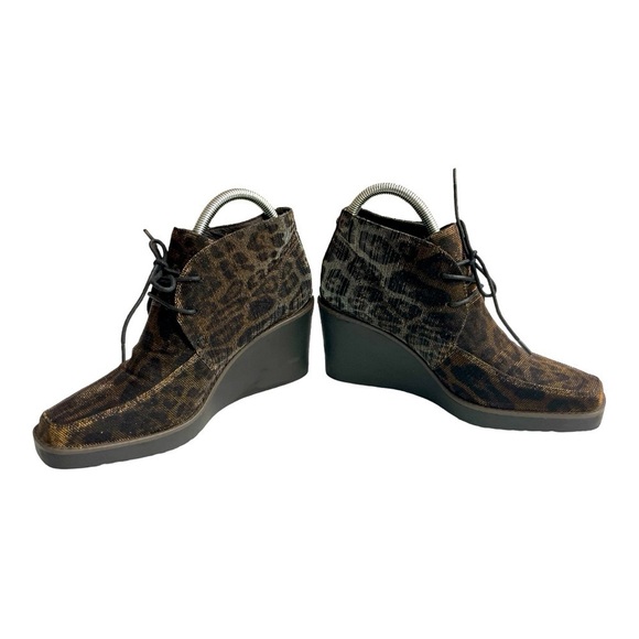 Donald J Pliner Dakota Ankle Boot Leopard Animal Gold Black Glitzy Bootie size 9 - Picture 9 of 13